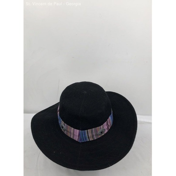 Wyeth Black Western Blanket Band Concho‎ Wide Brim Knit Summer Hat Cowboy OS main image 8